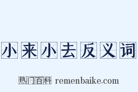 小来小去反义词是什么意思的图片